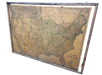 Old Poster Size Map Of United States