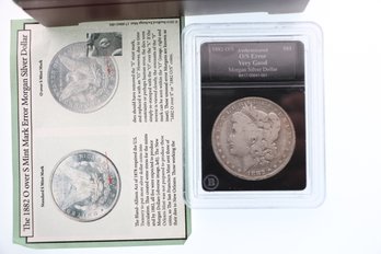 Bradford Exchange 1882 O Over S Silver Morgan Dollar Coin