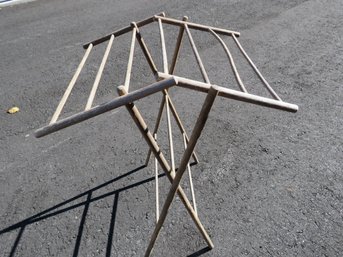 Vintage Wood Drying Folding Rack