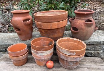Terracotta Strawberry Pots & Planter Mix