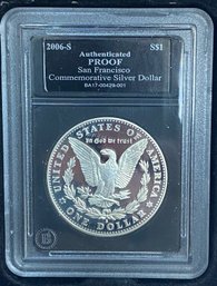 2006-S Authenticated Proof San Francisco Commemorative Silver Dollar