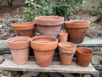 Mix Lot Of Weathered Terracotta Pots