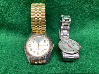 Tommy Hilfiger Wrist Watch And Quartz Wrist Watch. Nice Watches. Both Untested.