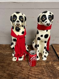 A Pair Of Festive Christmas Dogs