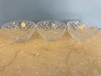 Set Of 3 Lenox Lead Crystal Bowls