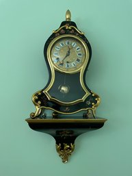 Zenith Neuchatel French Style Mantel Clock With  Shelf. 19' Tall