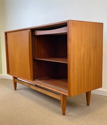 Danish Mid Century Modern Teak Sideboard Credenza By Falster