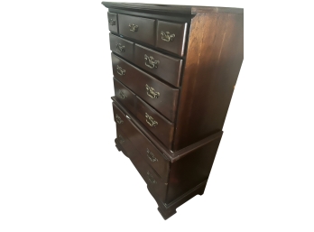 Vintage Colonial Bump Out Style Dresser
