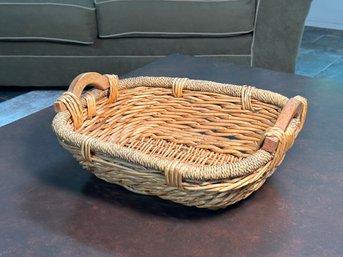 Beautiful Quality Made Basket With Wooden Handles