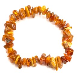 Vintage Amber Nugget Elastic Bracelet