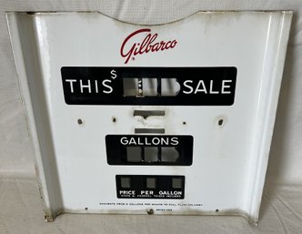 Rare Circa 1950 GILBARCO Porcelain Enamel Gas Pump Face Plate- Excellent Condition