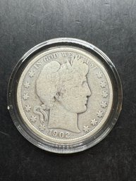 1902 Barber Silver Half Dollar