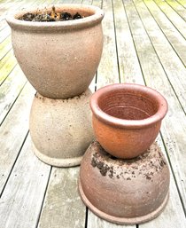 Vintage Grouping Of Clay Pots