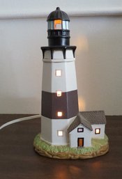 1992 George Lefton Montauk Point, Long Island Ceramic Lighthouse Table Accent Light