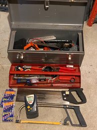 Craftsmans Gray Metal Toolbox Filled With Tools See Photos