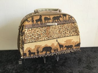 Bon Voyage Paris Animal Print Travel Bag