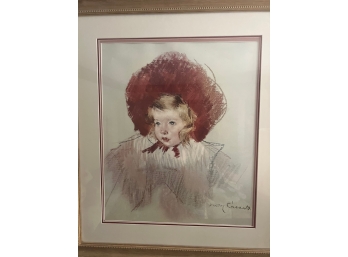 Victorian Child Pastel Painting