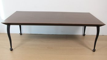 ACID ETCHED MODERN STEEL COFFEE TABLE WITH BALL & CLAW LEGS