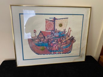 Embossed Noah's Ark Print Signed And Numbered
