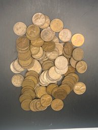 100 1940's, 1950's Wheat Pennies