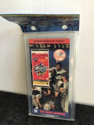 The Original Commemorative Ticket 1998 World Champions