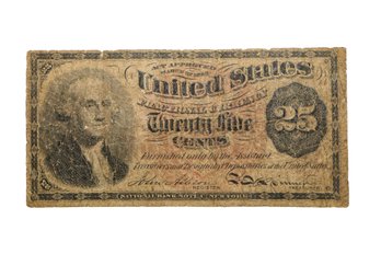 25 Cent Fractional Currency 4th Issue George Washington Bill Bank Note 1869-1875