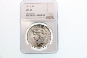 Ngc Ms63 1923 Peace Dollar Silver Coin