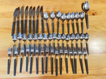 Gorham Stainless Arts And Crafts Style Flatware Set.