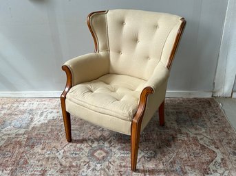 Vintage Upholstered Tuftef Arm Chair