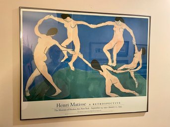 Framed MOMA Henri Matisse, A Retrospective Exhibit Poster September 24, 1992 - January 12, 1993