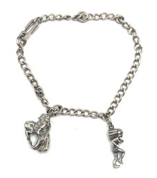 Vintage Sterling Silver Native American Style Charms Bracelet