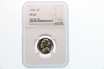 1954 Ngc Proof Pf67  Nickel Coin