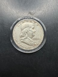 1954 Benjamin Franklin Silver Half Dollar