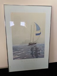 Sailboat Art Print In Frame