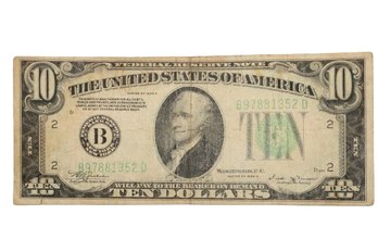 1934B $10 Federal Reserve Note Green Seal