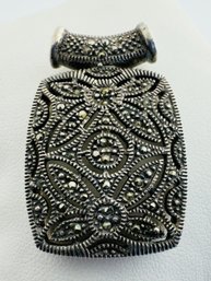 VINTAGE STERLING SILVER MARCASITE SLIDE PENDANT