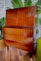 Vintage Scandinavian Secretary In A Rosewood Veneer Circa 1960s