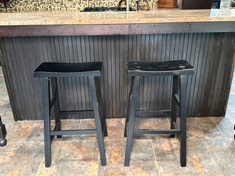 Quality Made Black Painted Stools