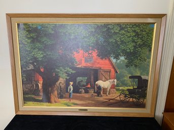 Horse Barn Art Print In Frame