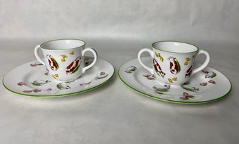 Tiffany & Co. Children's Porcelain Plates & Cups, Tiffany Farm (4 Pieces)