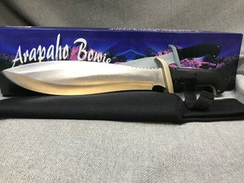 Super Nice $179 Retail ARAPAHO - BOWIE - All Rostfrei Stainless Steel - Brand New - With Nylon Sheath & Box