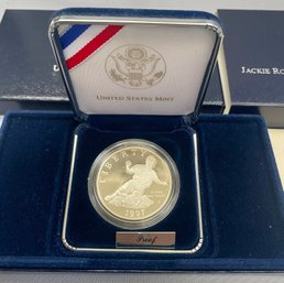 Jackie Robinson 50th Anniversary Commemorative Silver Dollar PROOF