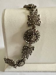 GORGEOUS VINTAGE STERLING SILVER MARCASITE BRACELET