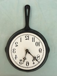 Vintage 9' Cast Iron Skillet Frying Pan Clock