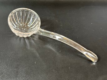 A Lovely Vintage Punch Ladle In Clear Pressed Glass