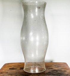 A Large Glass Hurricane By Pottery Barn