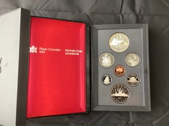 1987 Royal Canadian Mint Set Of Coins With COA