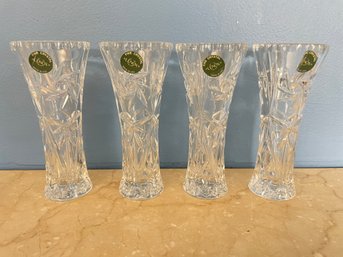 Set Of Four Lenox Lead Crystal Vases