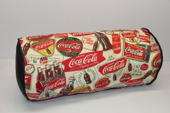 Vintage One Of A Kind Handmade Coca - Cola Zipped Decorative Pillow