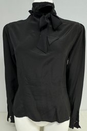 Black Silk Blouse Size Size 10